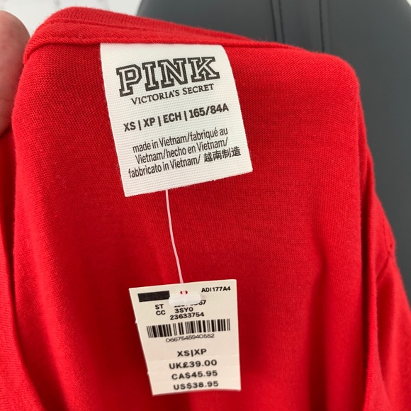 SOLD | VS PINK Red Rose Embroidered T-Shirt XS NWT - Picture 5 of 5